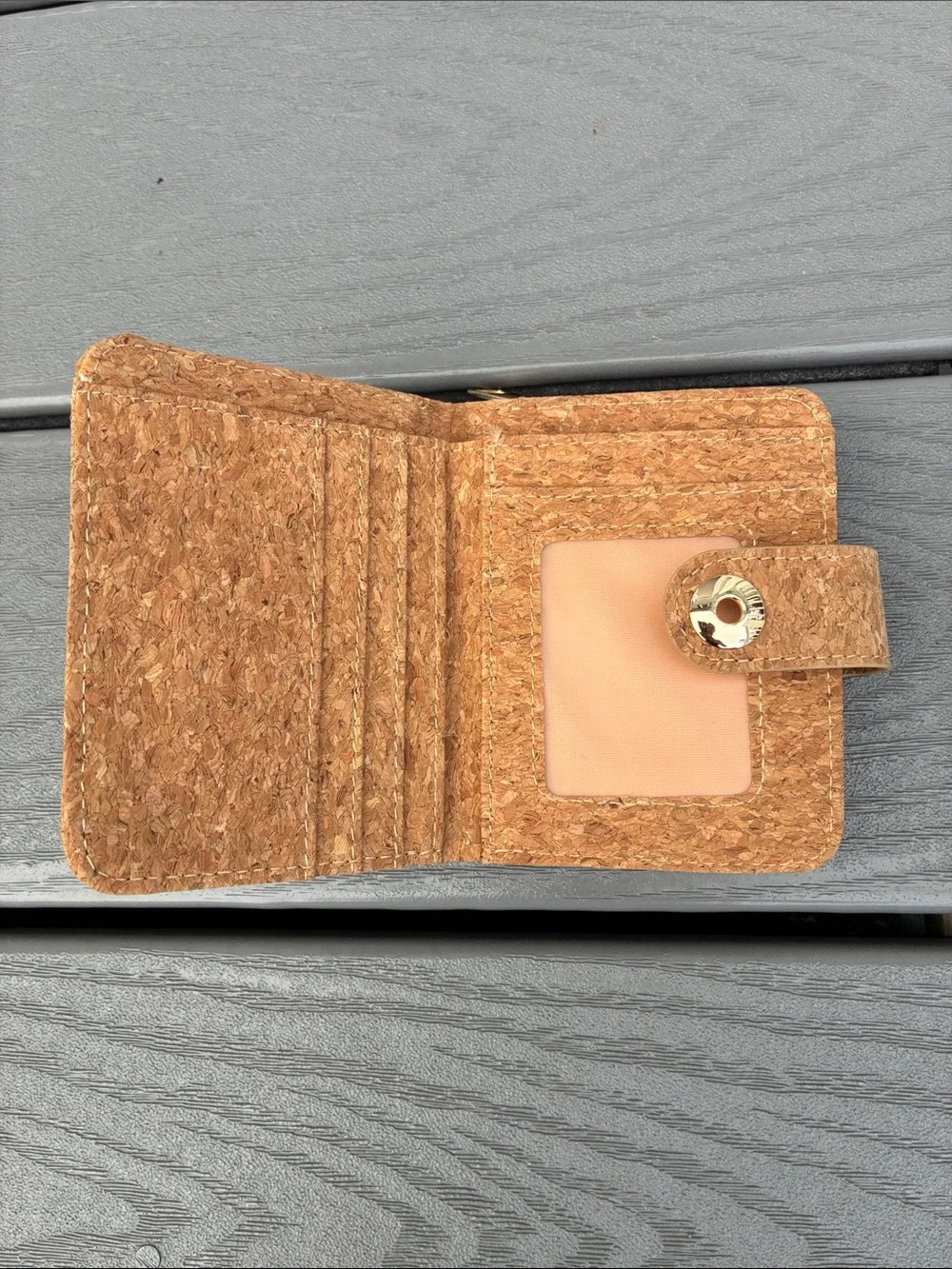 Cork Women’s Compact Boho Wallet Floral Mosaic Pattern Multicolor NWOT